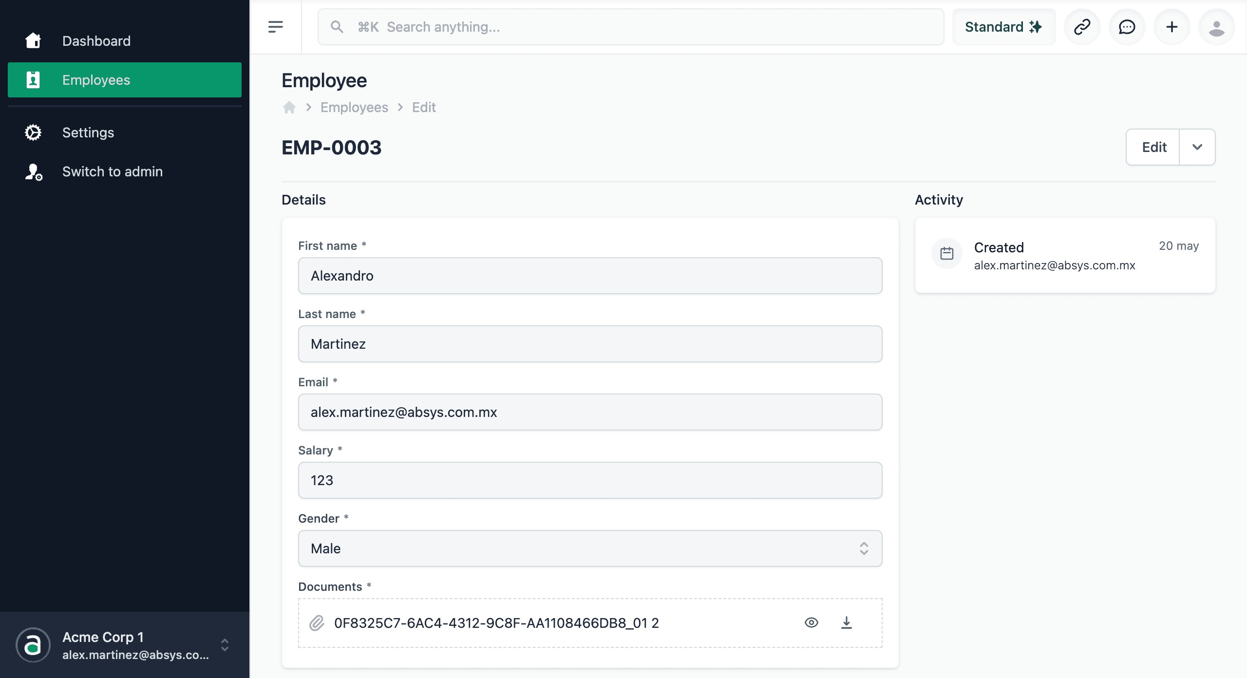 Autogenerated Details/Edit View and Form