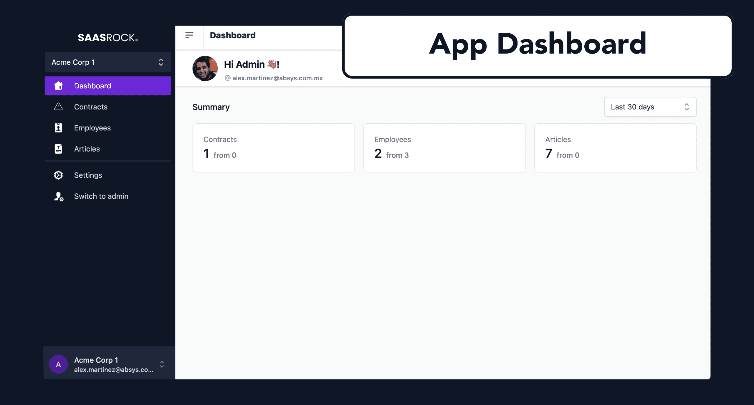 App Dashboard