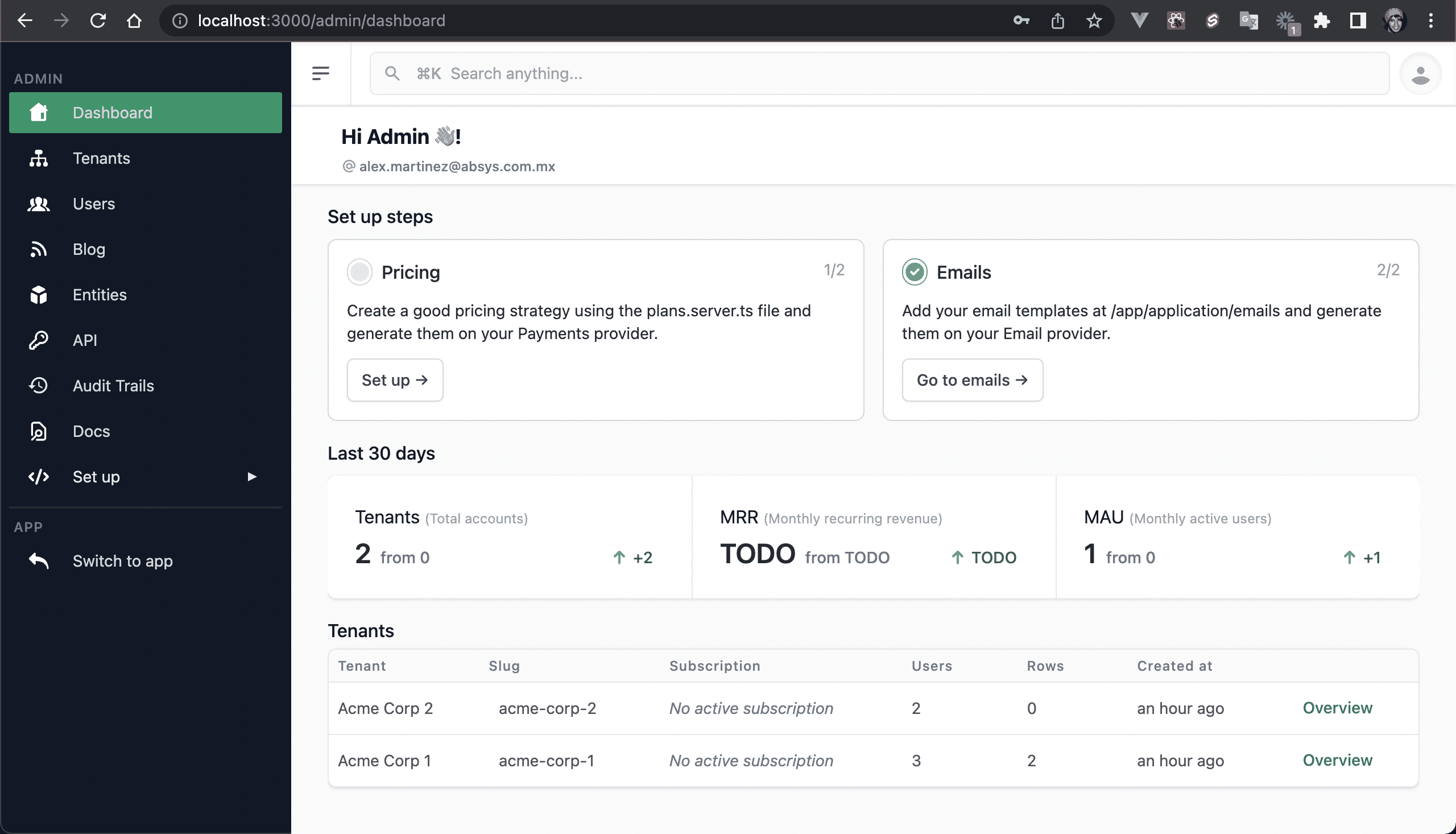 Admin Dashboard