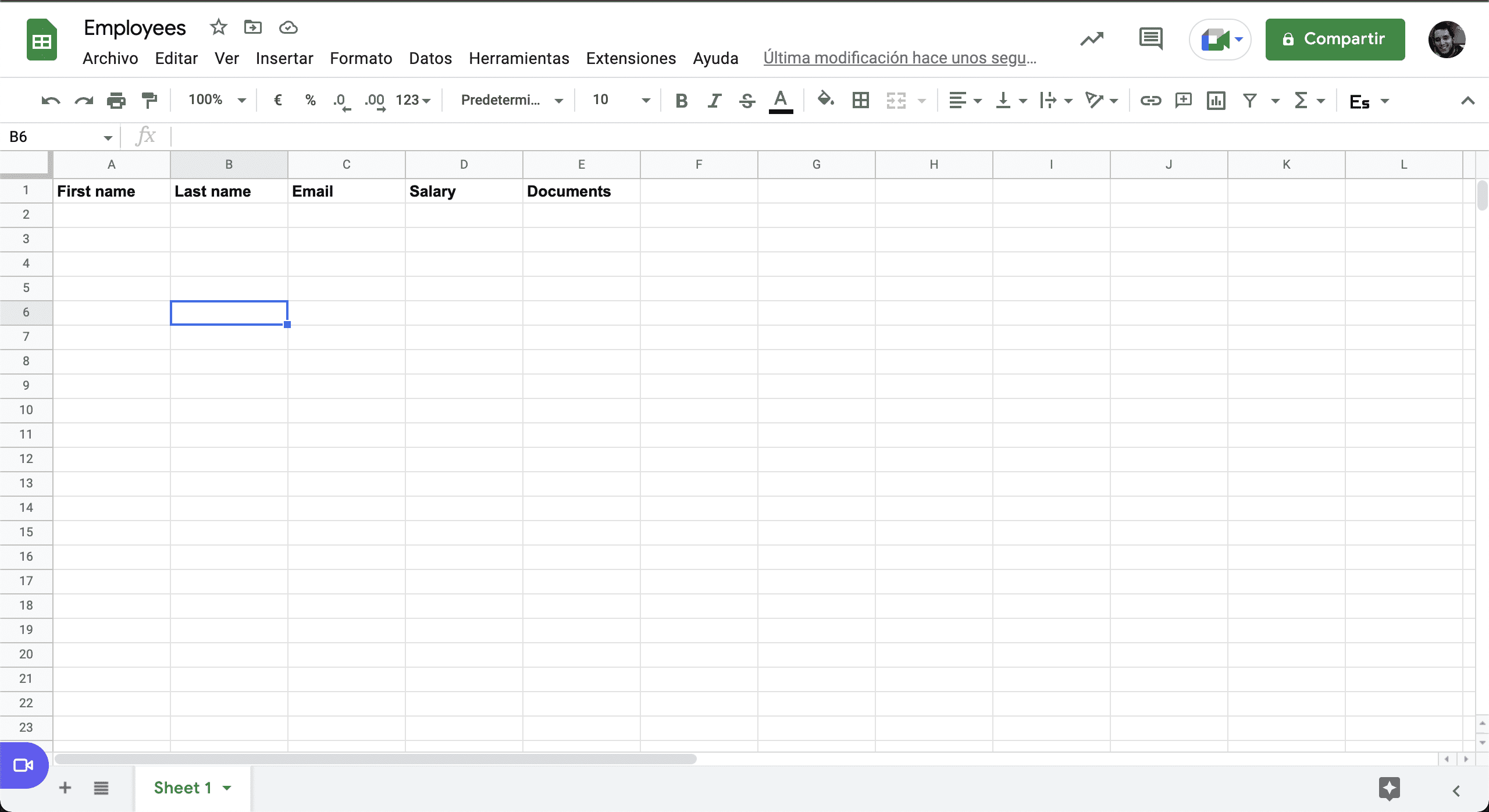 Google Sheet